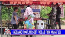 Cagdianao frontliners get food aid from Dinagat LGU