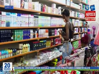 RTG / Covid 19 - Distanciation sociale dans les structures commerciales