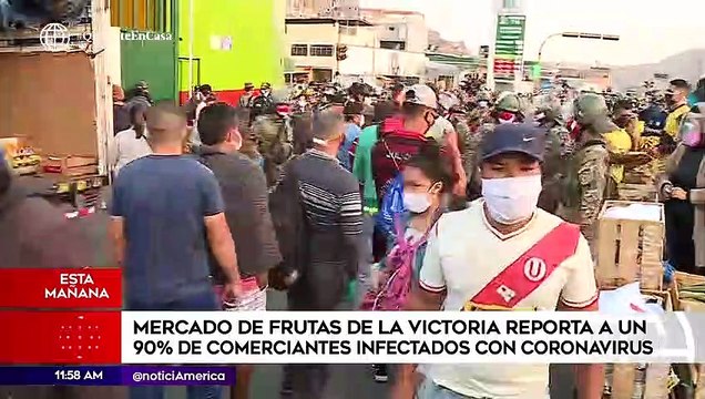 Edición Mediodía: 90% de comerciantes en el Mercado de Frutas tienen COVID-19