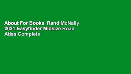About For Books  Rand McNally 2021 Easyfinder Midsize Road Atlas Complete