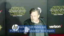 Mark Hamill Rules out Playing Luke Skywalker Ever Again