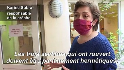 Réouverture des crèches: à Paris, des parents rassurés mais obligés de rester à la porte