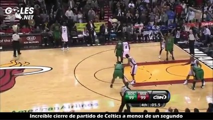 Increíble cierre de partido de Celtics a menos de un segundo