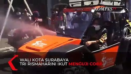 Risma Jajal Mobil Disinfektan Hasil Modifikasi ITTS