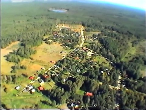 Lot nad Okuninką z widzialnością Ukrainy i Białorusi