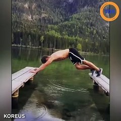 Une chute bien rattrapée après un salto dangereux !