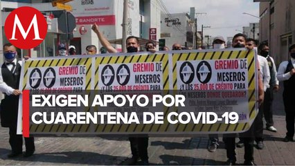 Protestan meseros y taxistas para pedir apoyos a Gobierno