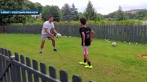 L'entraînement de Cristiano Ronaldo et de son fils