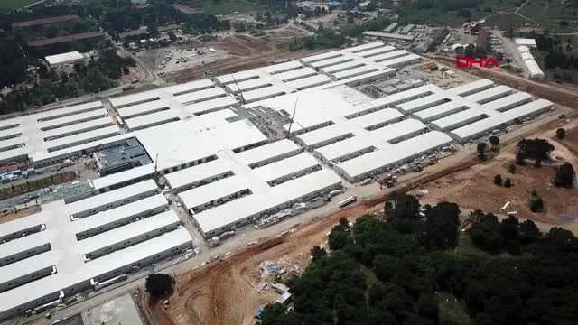 SANCAKTEPE'DEKİ HASTANE İNŞAATINDA SON DURUM HAVADAN GÖRÜNTÜLENDİ