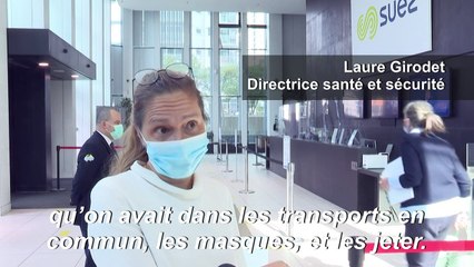 Covid-19: à La Défense, les salariés de Suez reviennent "à la tour" très encadrés