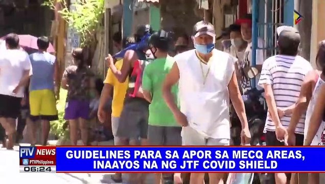 Guidelines para sa apor sa MECQ areas, inaayos na ng JTF CoVID Shield
