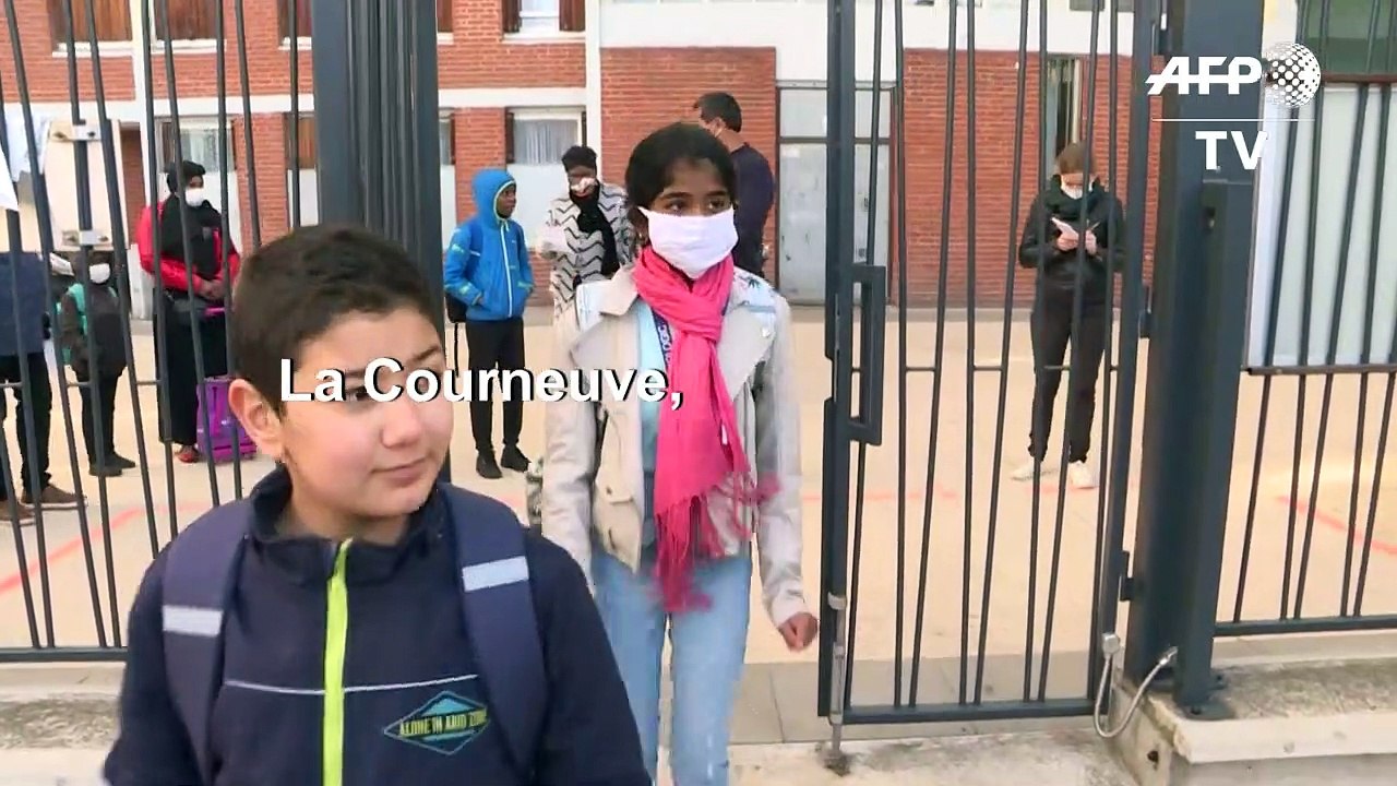 Reprise d'école timide à La Courneuve en Seine-Saint-Denis