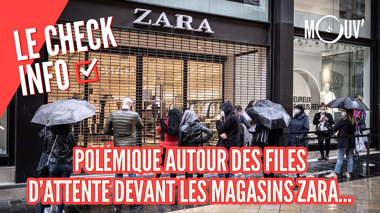 Polémique autour des files d'attente devant les magasins Zara... - Vidéo  Dailymotion