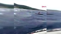 İZMİR Tekneleri alabora olan 3 kişiyi polis kurtardı-TEKRAR