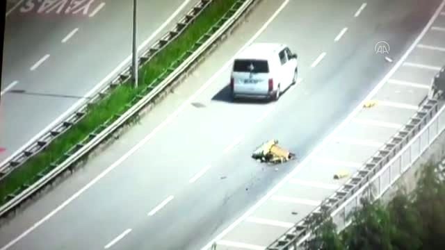 Karadeniz Sahil Yolunda sürücülerin zor anları cep telefonu kamerasına yansıdı