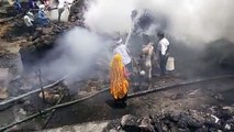 दिवाड़ा गांव में बिजली स्पार्किंग से लगी बाड़ो में आग