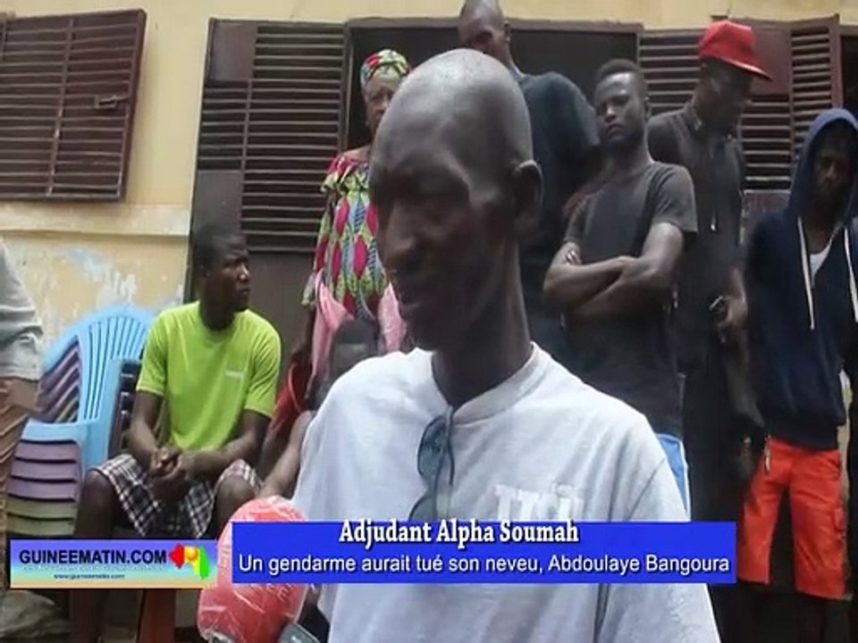 Adjudant Alpha Soumah, un gendarme aurait tué son neveu, Abdoulaye Bangoura