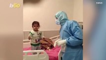 Heartwarming Video Shows Little Girl Battling Coronavirus Blowing Kisses to Nurses Treating Her
