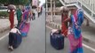 A Boy Sleeps On Suitcase Wheeled By Mother Video Gone Viral