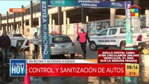 Control y sanitización de autos en rutas y accesos a Ezeiza