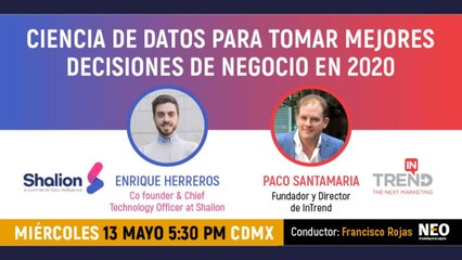 Webinar: Ciencia de datos para tomar mejores decisiones de negocio en 2020
