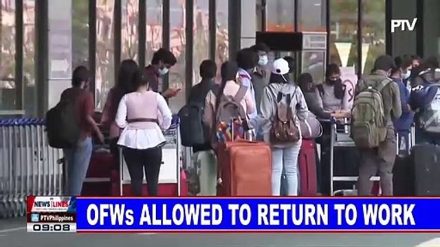 OFWs allowed to return to work; Recruitment, placement agencies allowed to operate