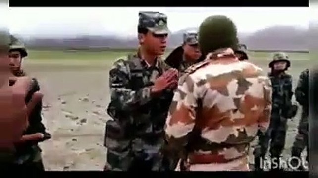 classical chitrol of Indian Officer by Chinese soldiers