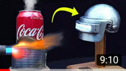 PUBG LEVEL 3 Helmet Cast From Coke Cans