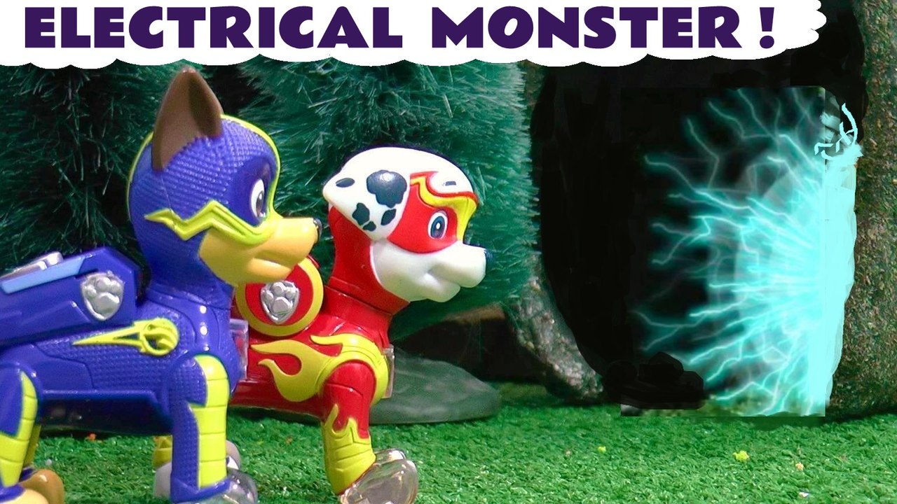 Paw Patrol Mighty Pups Electric Mystery Monster in the Tunnel with Marvel Spiderman Electro and Thor and the Funny Funlings in this Family Friendly Full Episode English Toy Story