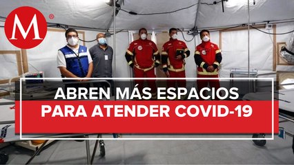 INER y Cruz Roja instalan hospital de campo para casos de coronavirus