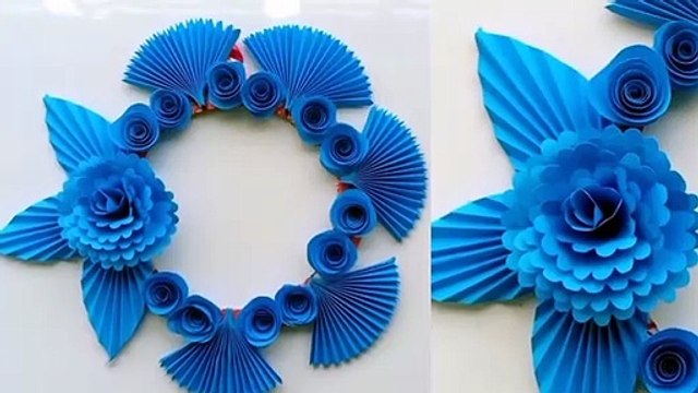 Paper Flower Wall Hanging- Easy Wall Decoration Ideas-Paper craft -Wall Decor- cake plate decoration