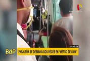 Coronavirus: mujer se desmaya dos veces en el 'Metro de Lima'