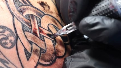 This artist has a dedicated following receiving Celtic knot tattoos