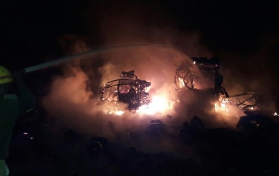 More than 900 cylinders blast in Karnataka, 3 vehicles gutted