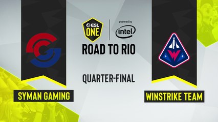 CSGO - Syman Gaming vs. Winstrike Team [Mirage] Map 1 - ESL One Road to Rio - Quarter-final - CIS