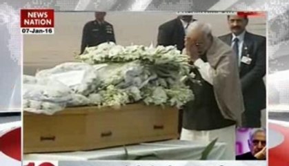 PM Modi pays tribute to Mufti Mohammad Sayeed at Palam Airport