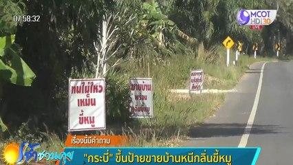 เรื่องนี้มีคำถาม :  กระบี่ ขึ้นป้ายขายบ้านหนีกลิ่นขี้หมู