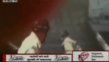 BJP MP falls in drain during demolition drive