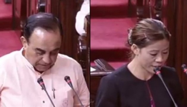 Mary Kom, Subramanian Swamy take oath as members of Rajya Sabha