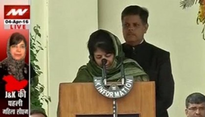 Mehbooba Mufti sworn-in as first woman CM of J&K