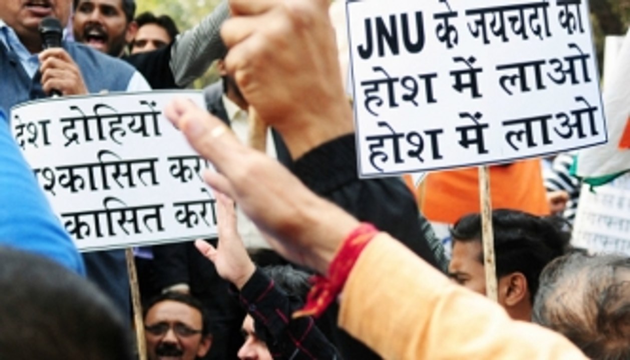 Protests in JNU following clampdown