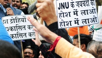 Protests in JNU following clampdown
