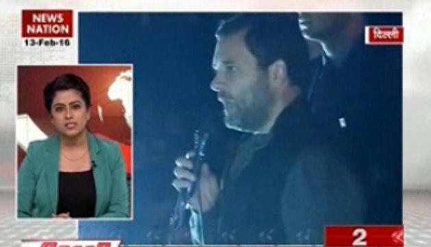 Black flags shown to Rahul Gandhi at JNU