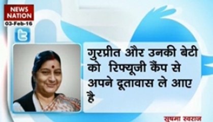Sushma Swaraj helps Gurpreet, daughter living in refugee camp