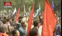Rohith Vemula: students demonstrate near RSS HQ