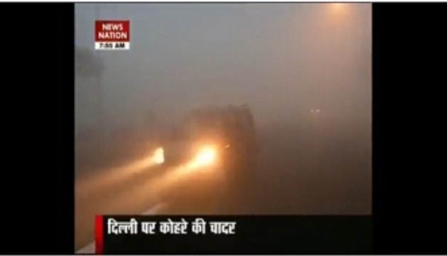 Dense fog envelopes Delhi