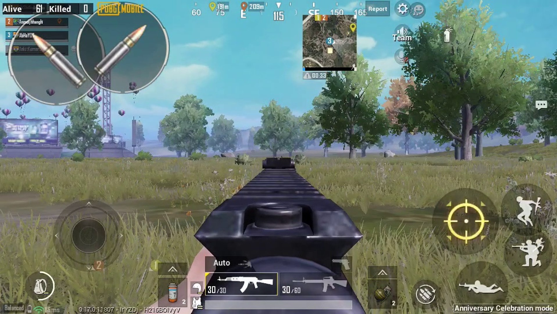 MUST WATCH-PUBG kill without scope-Best kill By AKM!!