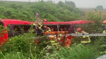 빗길 출근길 통근버스 교통사고...1명 사망·17명 중경상 / YTN