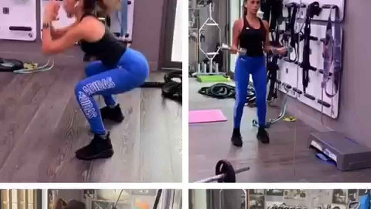 Así entrena la bella Antonela Roccuzzo, mujer de Leo Messi, durante el confinamiento