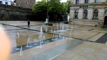 Water fountains in Guildhall Square, Derry city centre